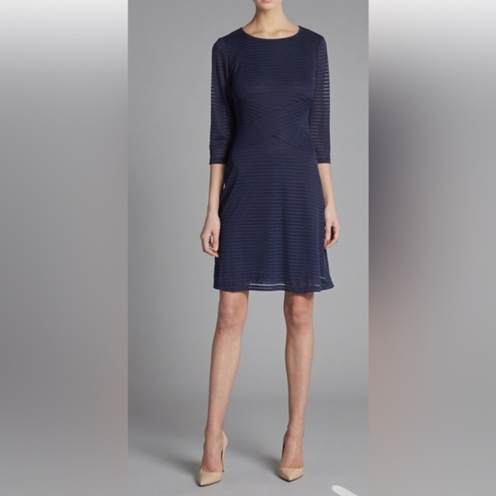 Saks Fifth Avenue Semi-Sheer Midi Dress | Size‎ L